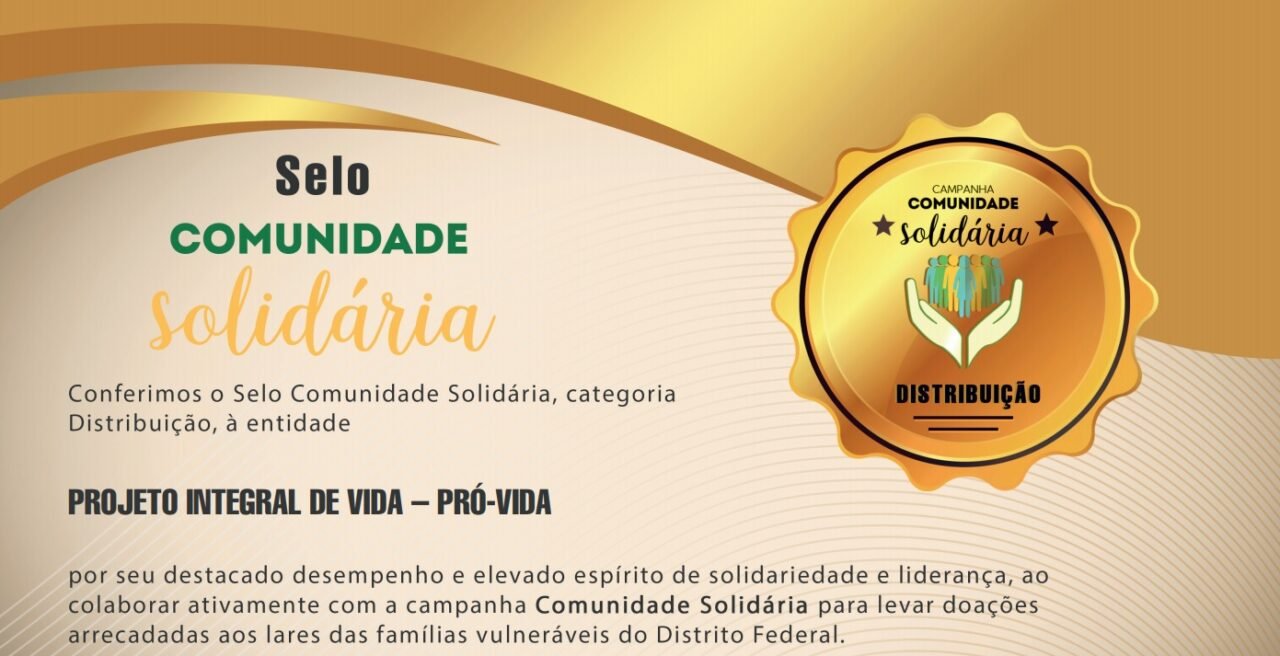 Selo Comunidade Solid Ria Pr Vida